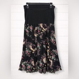 🩵👉💗Cabi Reversible Tube Dress/Skirt – Black Floral Convertible Style-Small